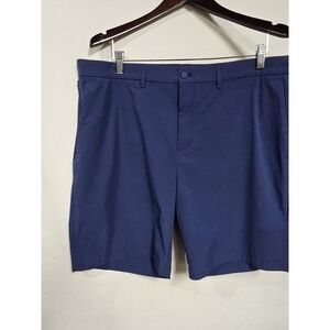 Fair Harbor Men's Performance Chino Shorts Blue 9 Inseam Moisture Wick Size 36